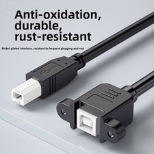 USB 2.0 Printer Cable USB-B Male to Female Extension Cable With Panel Mount picture