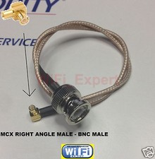 1x BNC Male to MCX RIGHT ANGLE RF pigtail Cable RG316/RG174 4-20in USA Assembled picture