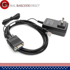 RS232 Cable w/ 12V Power Supply for Zebra DS3608 DS3678 LI3608 LI3678 Scanner picture