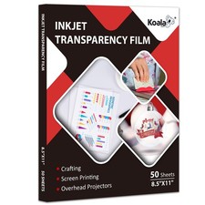 50 PCS Koala Inkjet Transparency Film 8.5x11 Inch Clear Projector Paper picture