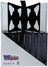 USDISC CD Jewel Cases Chubby 24mm, Sextuple 6 Disc (Black) Lot picture