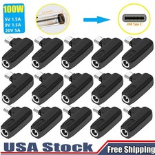 15pc Laptop Charger Converter TO USB Type C PD Power Charging Cable Adapter 5521 picture