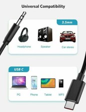 1M Car Stereo Android Type-C USB-C to 3.5mm Male Audio Jack AUX Cable Adapto lot picture