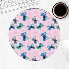 Gift Mousepad : Watercolor Butterflies Pattern Floral Sweet 16 Girl Mother Home picture