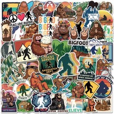 Yqskt 200PCS Bigfoot Stickers, Brown, Yellow, Green, Red, Black, Blue picture