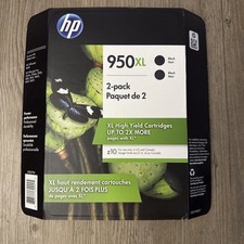 Genuine HP 950XL Black Ink Cartridges 2 Pack EXP 10/2021 High Yield Sealed New picture