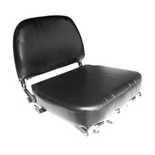 NEW UNIVERSAL FOLDING VINYL FORKLIFT SEAT FITS CLARK CAT HYSTER YALE TOYOTA picture