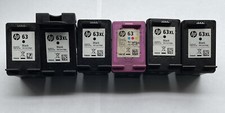 6 Empty  Ink Cartridges HP63XL 5 Black 1 Color Lot 6 Empty HP 63XL Ink Cartridge picture