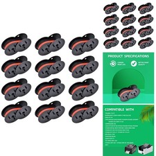 12 Pack Red Black Ink Ribbon For Sharp EL-1197PIII Canon MP11DX Calculator Rolls picture