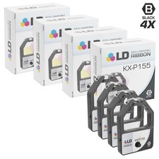 LD Compatible Panasonic KX-P155 Set of 4 Black Ribbon Cartridge KX-P1624 KXP1654 picture