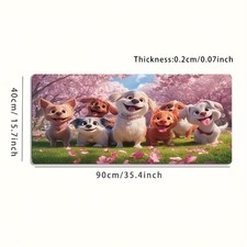 1pc Large-sized Esports Gaming Mouse Pad Featuring an Adorable Group of Puppie picture
