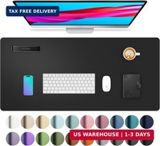 Aothia Non-Slip Waterproof PU Leather Desk Pad Protector for Mouse, Writing Desk picture