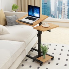 TigerDad Mobile Adjustable Height Laptop Stand PC Onesize, Wood-grain picture
