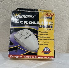 Vintage Memorex Scrolling Computer Laptop Mouse- Programmable Buttons picture