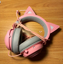 Razer Kraken Kitty Pink RGB Wired USB Over-Ear Headset ANC Mic Adjustable  picture