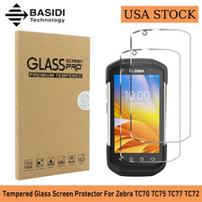 🔥 2PCS Tempered Glass Screen Protector for Zebra TC70 TC72 TC75 TC77 US STOCK🔥 picture