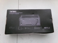 7Keys TW1867 Retro Mechanical Quickswap Bluetooth Keyboard WHITE  (UP) picture