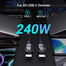 Full Function 20Gbps Type C Cable USB3.2 Gen2 *2 USB C 20G Data Transfer Cord US picture