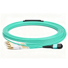 1M‑10M 8‑Core MPO to 4LC OM3 Multimode Fiber Patch Cord LSZH picture