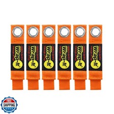 Heavy-Duty Wrap-It Storage Straps - 7-inch (6-Pack) Blaze Orange - Garage Org picture
