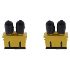 2 6-Packs Hubbell Fiber Optic Adapters SC-ST Duplex Zirconia Ceramic FASTSCDSC6Y picture