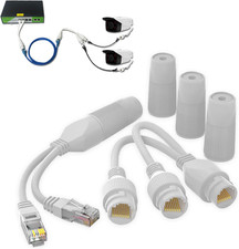 Ethernet Splitter, Waterproof Poe Combiner Splitter Adapter, Run 2 IP Cameras on picture