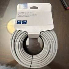 Insignia- 50 foot Cat-6 Ethernet Cable - Gray picture