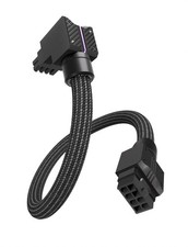 UNIFAS ARGB 8Pin GPU Extension Cable 16AWG 90 RightAngle PCIe PSU Black picture