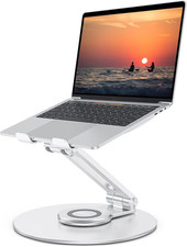 Adjustable Laptop Stand with 360 Rotating Base, Ergonomic Laptop Riser for Colla picture