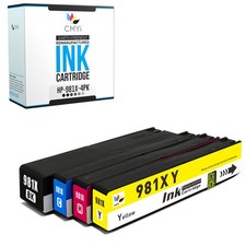 4-Pack Compatible CMYi 981X Ink fits HP PageWide Managed Color MFP E58650dn picture