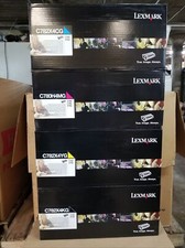 -NEW- OEM HIGH YEALD 4 TONERS SET FOR LEXMARK C782 X782 SERIES PRINTERS -NEW- picture