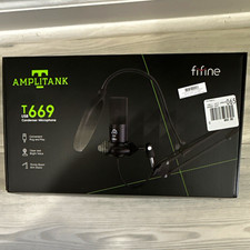FIFINE AmpliTank T669 USB Wired Condenser Microphone Kit w/ Boom Arm, Black picture