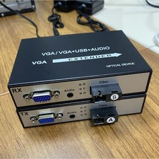 VGA Fiber Converters SC with 3.5mm Audio Singlemode up 20Km Uncompressed 1 set picture