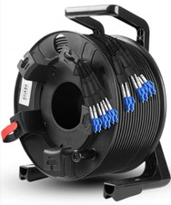 300M ST-ST Outdoor Armored Singlemode 6 Strands with Fiber Tactical Cable Reel picture