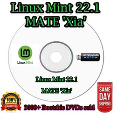 Linux Mint 22.1 MATE 'Xia' Bootable DVD – Laser Printed Label, Same-Day Shipping picture
