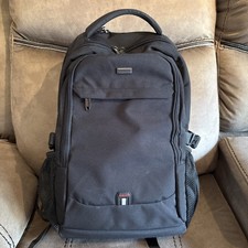 DUSLANG 17 Inch Laptop Backpack Water Resistant USB Port Black picture