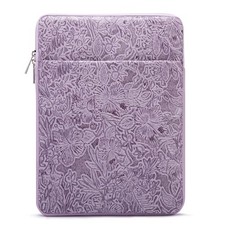 360° Protective Vertical Laptop Sleeve Case 15.6 inch-16 inch Purple Flower PU picture