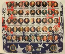 UNITED STATES PRESIDENTS ALL 46 WASHINGTON TO BIDEN MOUSE PAD NEW picture