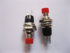 100 pcs SPST Mini Push ON Momentary Switch Red Cap 250V/3A 125V/6A Nomal Off New picture