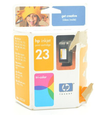 HP InkJet 23 Tri-Color Print Ink Cartridge Sealed Brand New Exp. 2004 picture