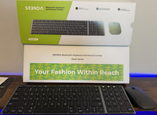 SEENDA SKM64-2 Bluetooth Slim Keyboard Mouse Combo Quiet Keys Black QWERTY picture
