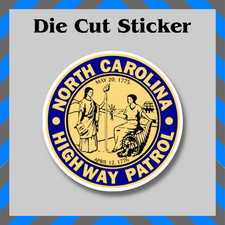 North Carolina Highway Patrol Waterproof Sticker Decal for Water Bottle & Laptop picture
