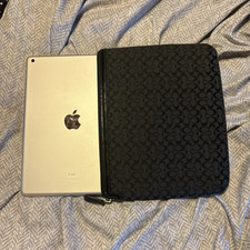 Coach Black Signature C Zipper Tablet Sleeve Case for Apple iPad picture