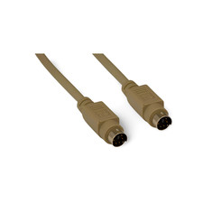 10ft Keyboard Mouse Cable Mini DIN6 Male to Male PS2 - Beige picture
