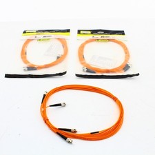 3 Hubbell Fiber Optic Patch Cords Plenum OM1 Cable Dupl MM ST-ST 5m DFPCSTSTC5MM picture
