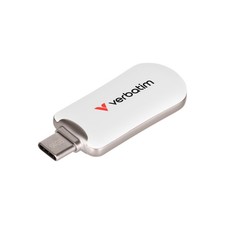 Verbatim Plectra USB-C Flash Drive White 64GB, W129015930 (White 64GB) picture