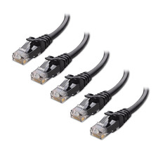 10Gbps 5-Pack Snagless Cat 6 Ethernet Cable - 10Ft, Cat 6 Cable, Cat6 Cord, Eth picture