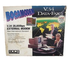 Vintage BocaModem V.34 28.8K External Modem Data Fax Vintage Computer picture