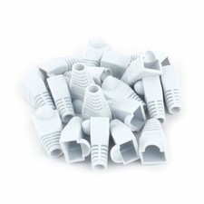 100 pcs Cat5e/Cat6/RJ45 Ethernet Cable Connector Strain Relief Boots White picture
