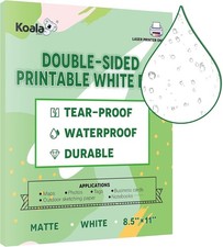 Koala Waterproof Paper for Laser Printer, Tearproof Printer Paper, Matte Doub... picture